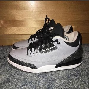 ❌SOLD❌Air jordan 3 wolf grey size 9.5